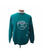 Vtg 90s Face 2 Face Attitude &quot;Don&#39;t Go There&quot; Green Large Sweatshirt Siz... - £21.89 GBP