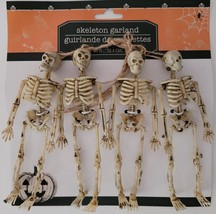 Halloween Human Mini-Skeleton Garland 60”x5.5” 4 Mini-Skeletons - £2.38 GBP