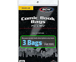 3 (THREE) - Golden Age BCW Comic Book Poly Bags, Acid-Free - FREE SHIPPI... - £3.49 GBP