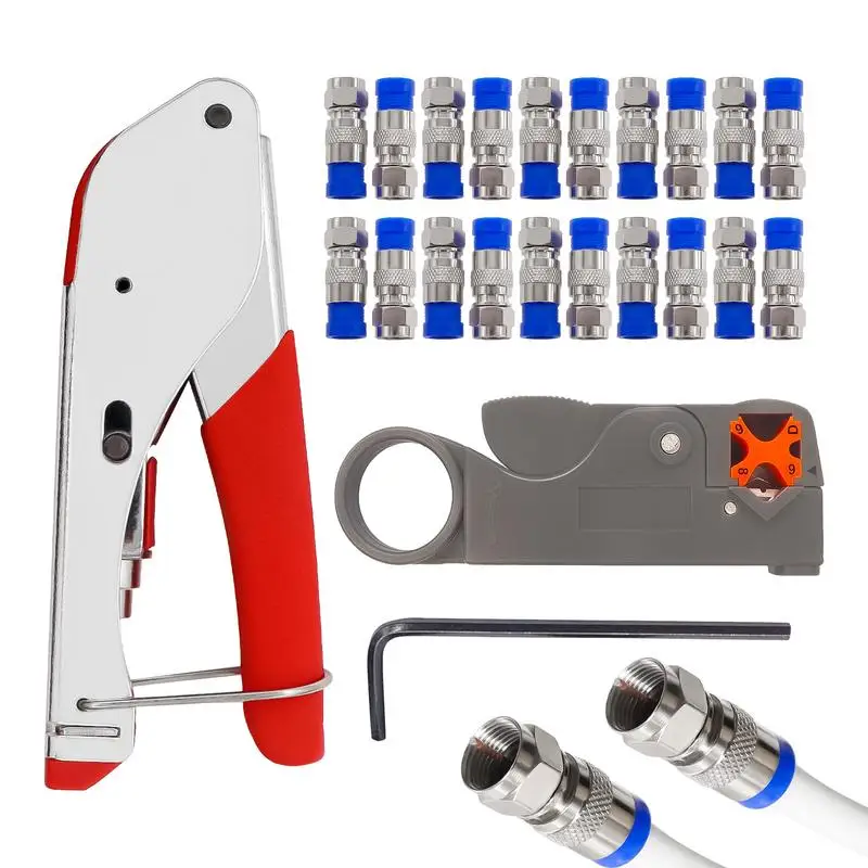 Cable Crimper Coax Carbon Steel Crimper Wire Stripper Wire Connecting Tools - £23.82 GBP+