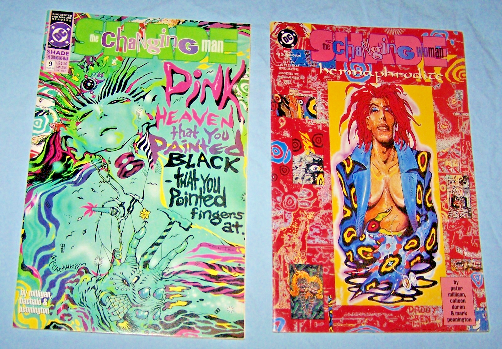 2 Shade-The Changing Man Comics-No. 9 and No. 27-Pink, Hermaphrodite - $10.00