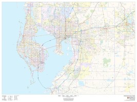 Hillsborough County, Florida Laminated Wall Map (MSH) - $193.05