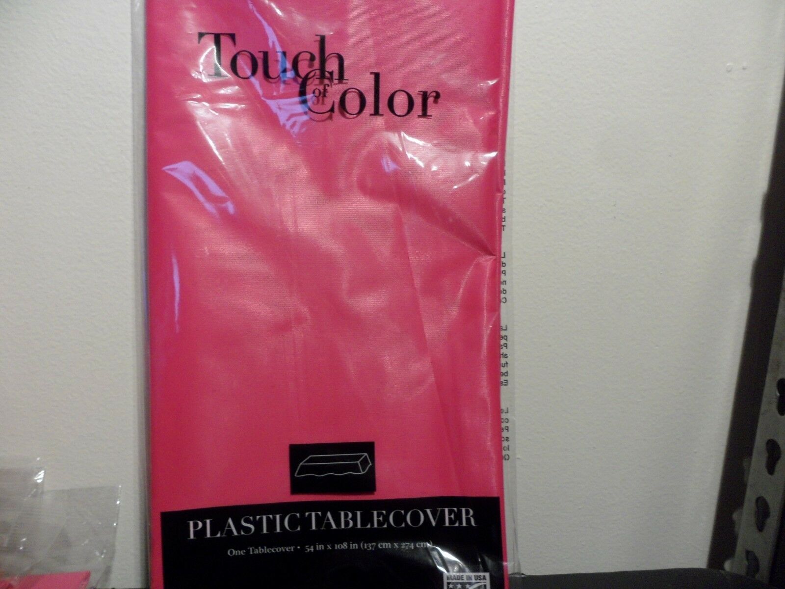54&quot;x 108&quot; Hot Magenta Pink Wedding Birthday Party Tableware Plastic Tabl... - $1.97