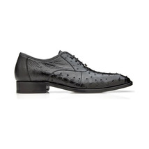 Belvedere Men's Orlando Dress Formal Shoes Genuine Ostrich Quill Black D01 image 4