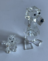 Swarovski Crystal Figurine Lot Of 2 Dog 7635 And Cat 162887 - $78.30