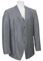 NEW Ermenegildo Zegna Sportcoat (Blazer) US 44 L e 54 L  Gray Pinstripe  Silk - £391.56 GBP