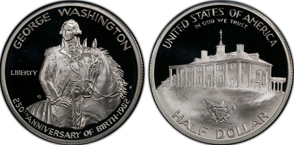 NGC PF70 1982 S Washington $0.50 Ultra Cameo - $95.00