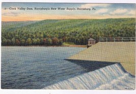 Pennsylvania Postcard Harrisburg Clark Valley Dam New Water Supply - $2.96