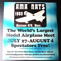 Vtg AMA NATS 1985 Westover AFB Poster Advertising Airplane Airforce Airs... - $745.41 MXN