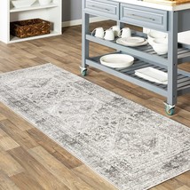 Desta Vintage Oriental Runner Area Rug, Charcoal, By Artistic, 2&#39;7&quot; X 7&#39;3&quot;. - $52.99