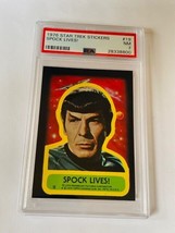 Star Trek Trading Card Sticker 1976 Topps PSA 7 Spock Lives Vulcan Nimoy #19 sp - £397.56 GBP