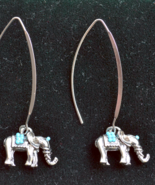 Hoop earrings, large hoop earrings, elephant earrings, good luck jewelry... - £11.00 GBP