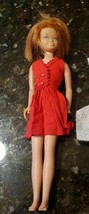 Barbie Skipper 1963 Red Hair Straight Leg Blue Eye Japan Mattel Dress DAMAGED - $23.70