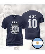 Argentina Messi Three-Time Champions 3 Stars FIFA World Cup 2022 Navy T-... - $41.01 CAD+