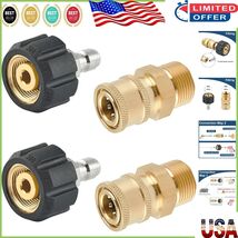 4-Pack M22 14mm to 1/4 Inch Quick Connect Fittings for Easy Pressure Was... - $44.74 CAD