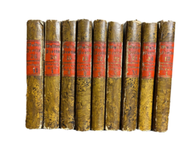 Walter Scott GERMAN Editions 9 volumes Midlothian Robin Kenilworth Antique 1826 - £105.59 GBP