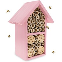 Bee Houses For The Garden, Pink Mason Hive House (7.4 X 10.15 X 4.65 Inc... - £36.08 GBP