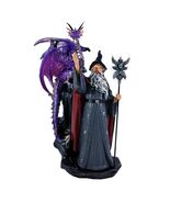 Wizard Magician Collectible Figurine Statue with Dragon - $66.44