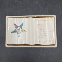 Vintage Ceramic OES Order of the Eastern Star Freemason Masonic Bible Verse - £6.98 GBP