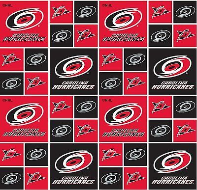 Cotton Carolina Hurricanes NHL Hockey Sports Team Fabric Print by Yard D... - $12.95