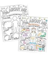 Black &amp; White Doodle All About Me Posters | Set of 20 | Educational Posters - €21,47 EUR