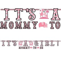 Sweet Wild Pink Safari  Baby Shower Jumbo Letter Banner Kit with Mini Ba... - $7.95