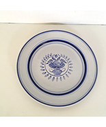 Vintage Arabia made in Finland handpainted salad dessert plate blue pattern - $19.75