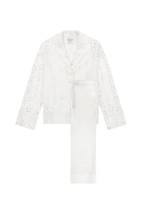 Marina Moscone women&#39;s cotton eyelet pajama set size L - £258.85 GBP