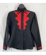 Vintage Maximize Accessorize Western Suede Cotton Blend Women&#39;s Shirt Si... - $451.99 MXN