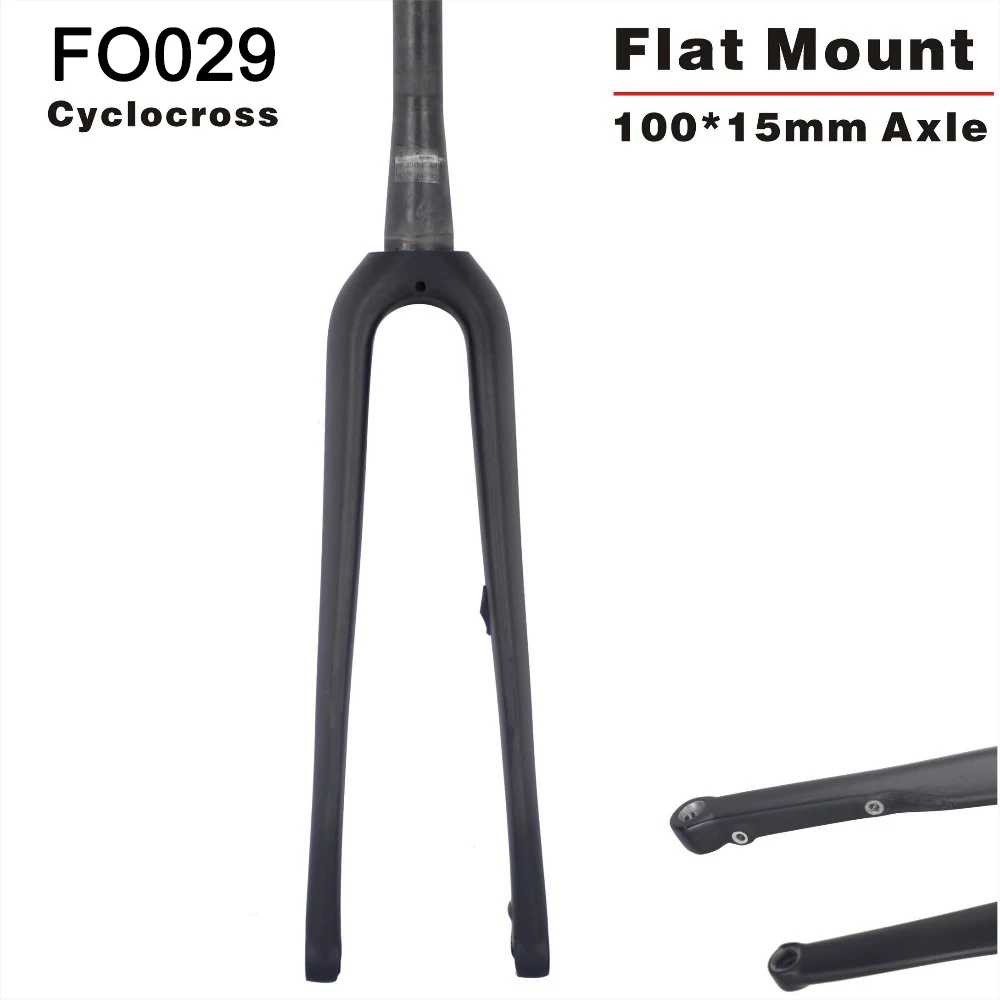 new Flat mount 700*42C toray  Cyclocross Bicycle Fork 100*15mm Thru axle 700c  F - $157.42