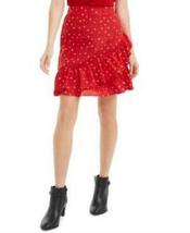 Maison Jules Womens Red Ruffled Polka Dot Short Ruffled Skirt, Various S... - $31.50