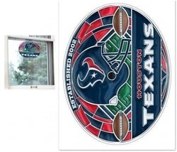 Houston Texans Decal 11x17 Multi Use stained Glass Style - $38.49