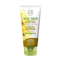 Petal Fresh Tea Tree &amp; African Black Soap Facial Scrub, Pure Blemish Control, Cl - £17.68 GBP