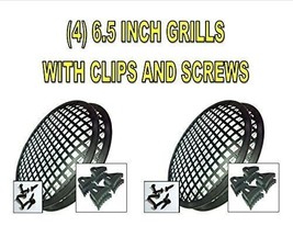 6.5 Inch Steel Speaker Sub Subwoofer Grill Mesh Cover W/ Clips Screws 4 Grills - £23.97 GBP