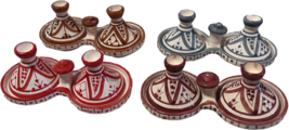 Mini Tagine , Moroccan mini tagine, mini Tagine set, salt and pepper min... - $14.05