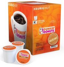 Dunkin&#39; Donuts Hazelnut Coffee 22 to 132 Count Keurig K cup Pick Any Size  - £20.37 GBP+