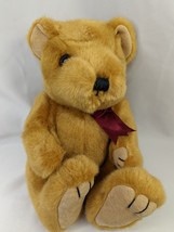 Walmart Brown Bear Plush 10 Inch Maroon Ribbon Stuffed Animal Toy - $16.95