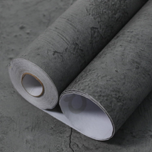WAPANE Dark Gray Concrete Wallpaper 15.9In X 80In, Black Cement Contact ... - £10.10 GBP