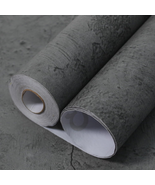 WAPANE Dark Gray Concrete Wallpaper 15.9In X 80In, Black Cement Contact ... - £10.11 GBP