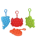 4 PACK OCEAN ANIMAL CLIP ON BUBBLE POPPER TOY stress reliever new TY509 ... - $16.80 CAD