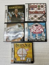 nintendo ds puzzle game lot 5 big brain age crossword deal no touchmaster - £23.64 GBP