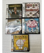 nintendo ds puzzle game lot 5 big brain age crossword deal no touchmaster - $560.02 MXN