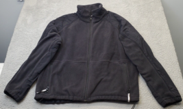 Columbia Jacket Mens XL Black Fleece Long Sleeve Mock Neck Drawstring He... - $23.05