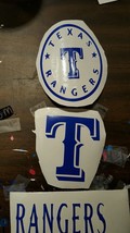 Texas Rangers vinyl decals choose your style blue or white 3 x 3 - £2.38 GBP