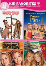 Mary Kate and Ashley Travel The World 4 Kid Favorite DVD Movie Pack London Rome - £11.95 GBP