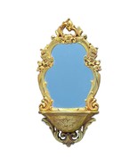 Vintage Ornate Dart Syroco Florentine Framed Wall Mirror with Shelf 2327... - £148.02 GBP