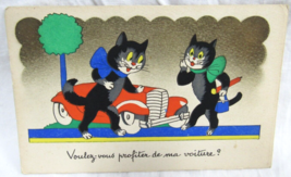 Paris France Marque Deposee 656 Voulez Vous Profiter De Ma Voiture? Black Cats - £5.56 GBP