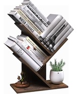 R Ruisheng 3 Tier Small Tree Bookshelf Desk Book Organizer Narrow Bookca... - $37.98