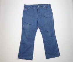 Vintage 70s Wrangler Mens 42x30 Distressed Wide Leg Bell Bottoms Denim Jeans USA - £59.56 GBP