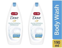 Dove Gentle Exfoliating Body Wash, 190 ml X 2 PACK (Free shipping worldwide) - £23.55 GBP